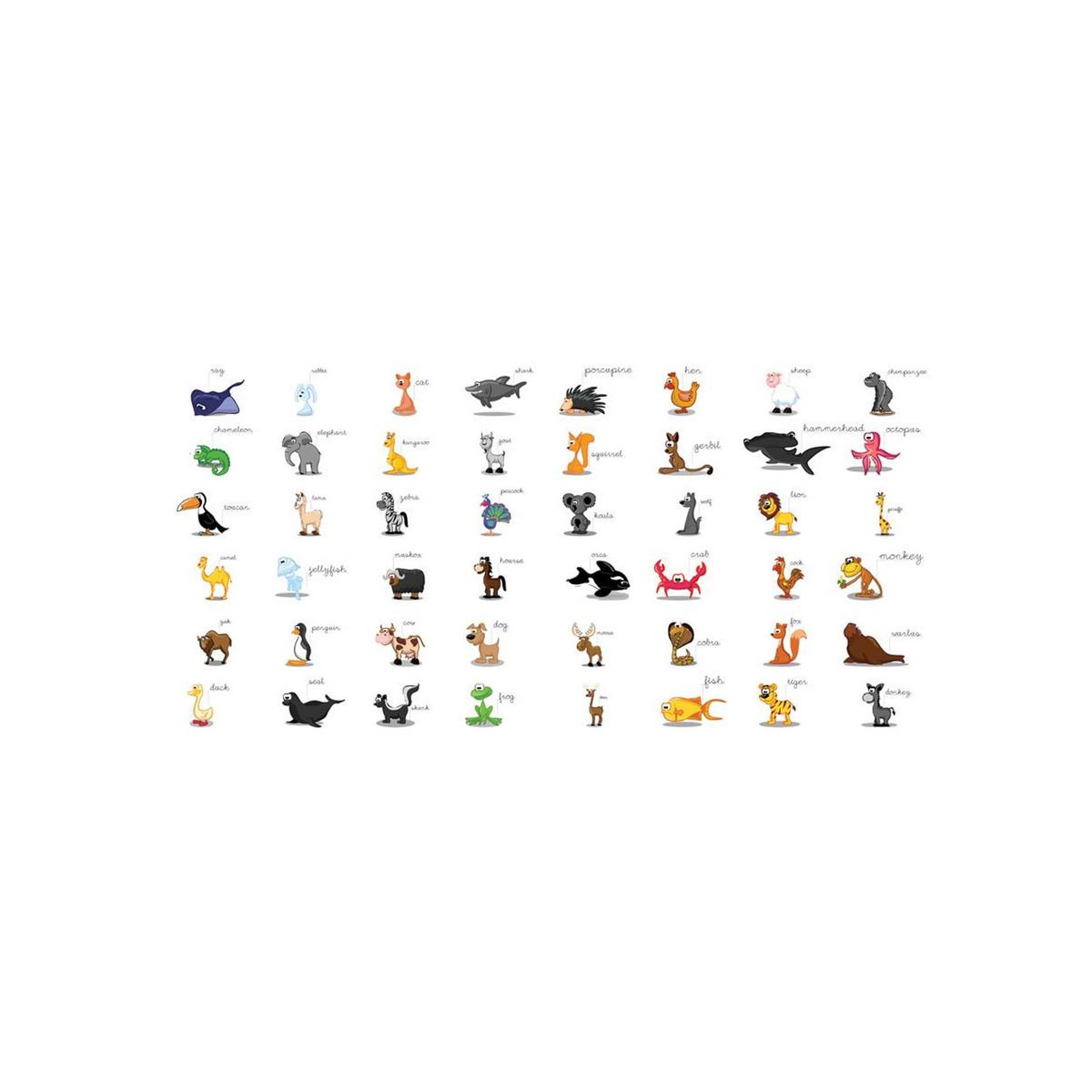 Voir la diapositive 2 : Paris Prix Papier peint xxl  learning by playing animals  270x550cm