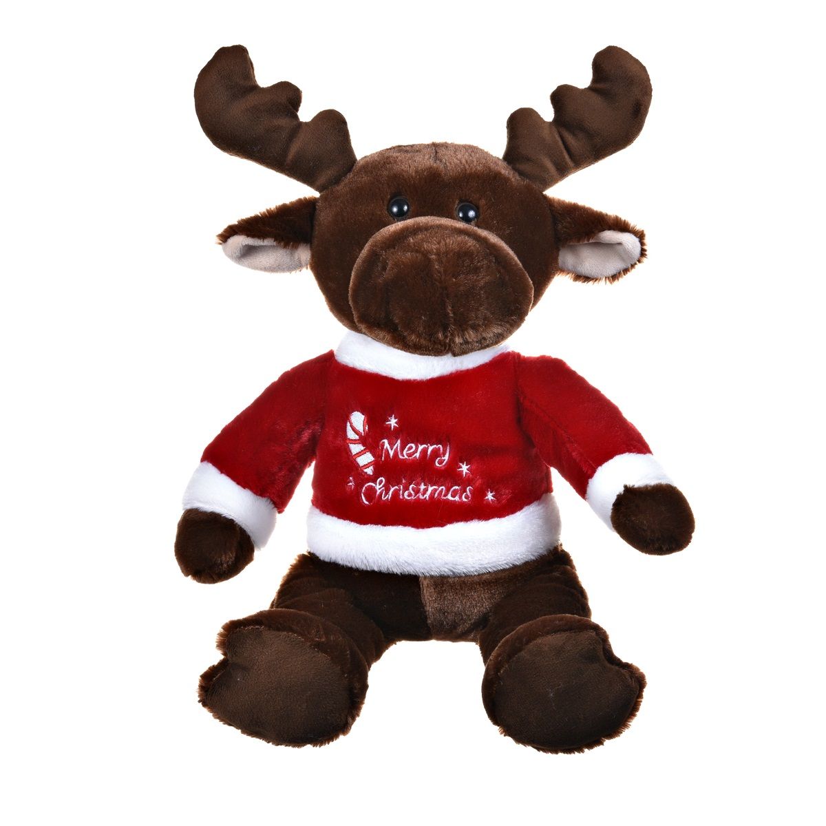 One Two Fun Peluche animal 31 cm avec pull de Noël