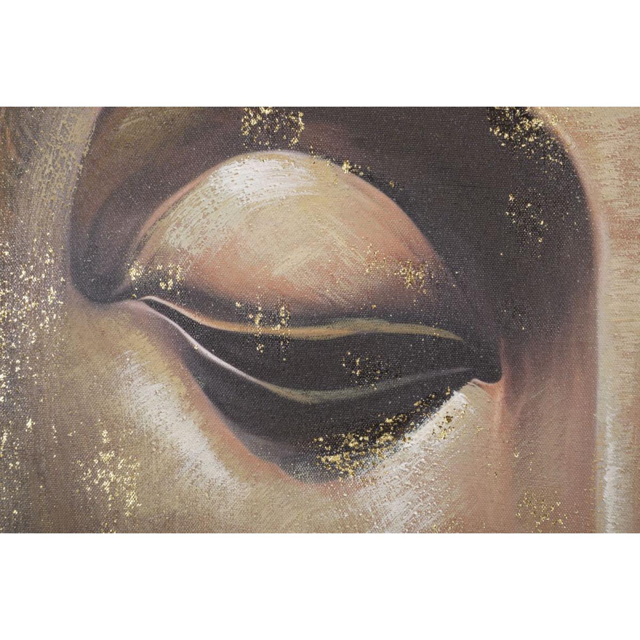 Voir la diapositive 4 : Paris Prix Toile imprimée déco  visage bouddha  100x100cm multicolore