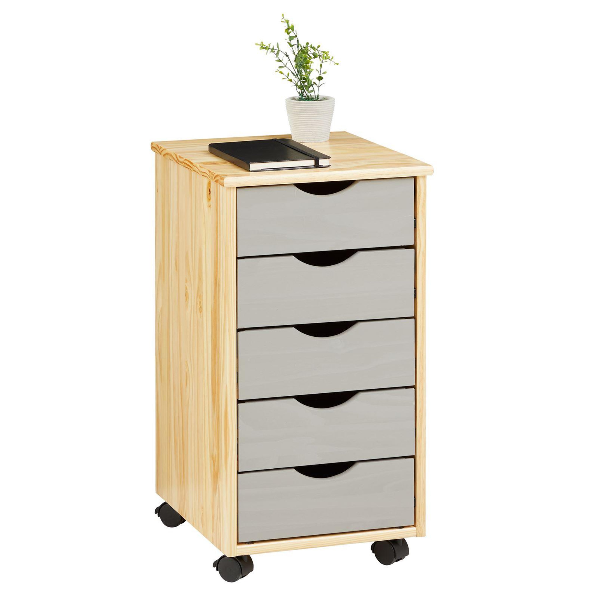 Voir la diapositive 1 : IDIMEX Caisson de bureau sur roulettes LAGOS, avec 5 tiroirs