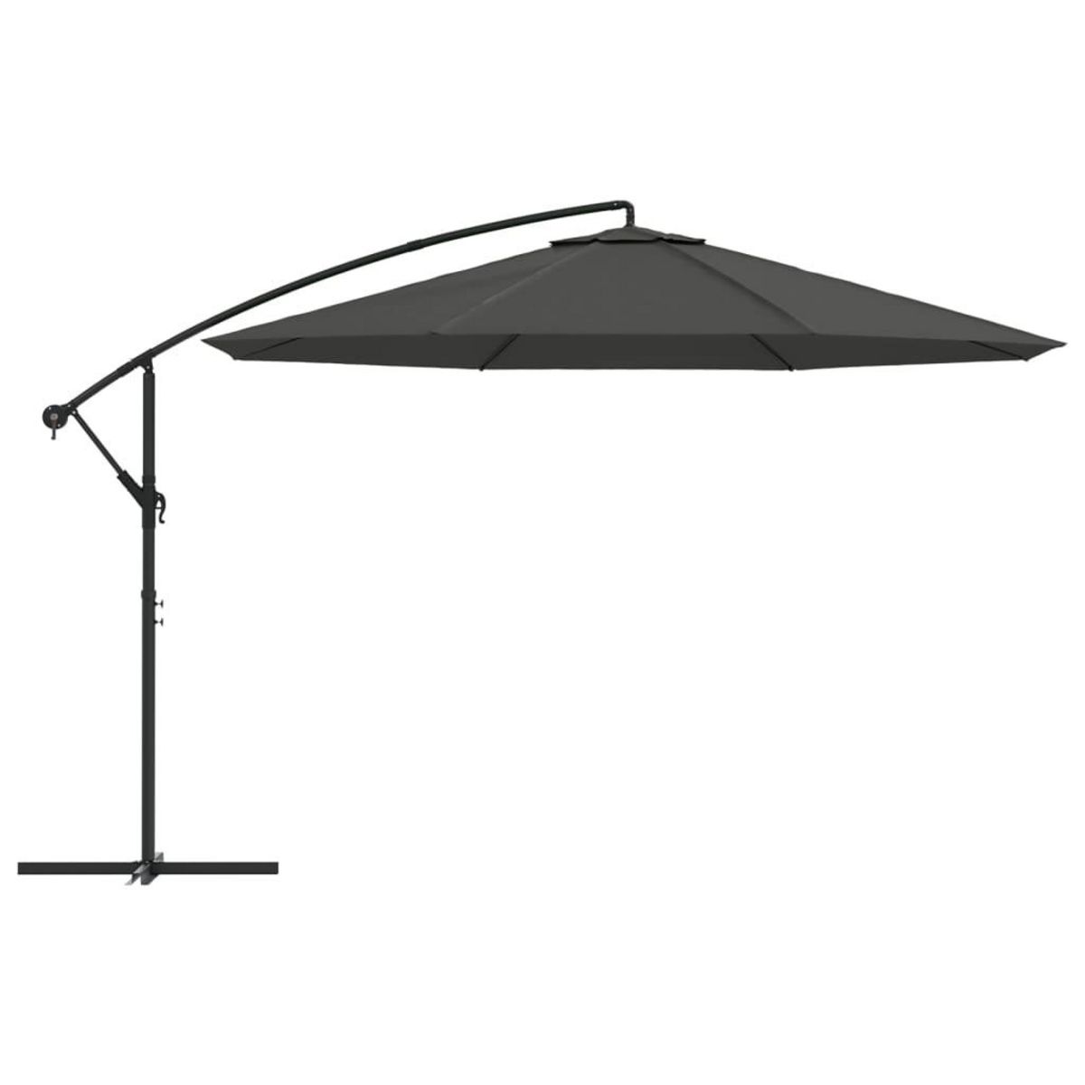 VIDAXL Parasol de jardin en porte-a-faux et poteau en aluminium