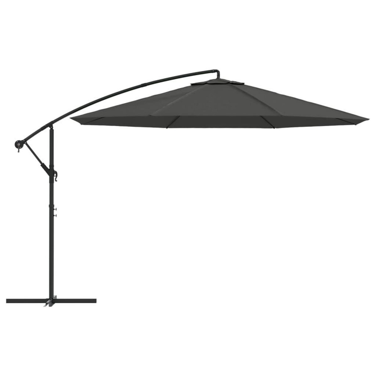 VIDAXL Parasol de jardin en porte-a-faux et poteau en aluminium