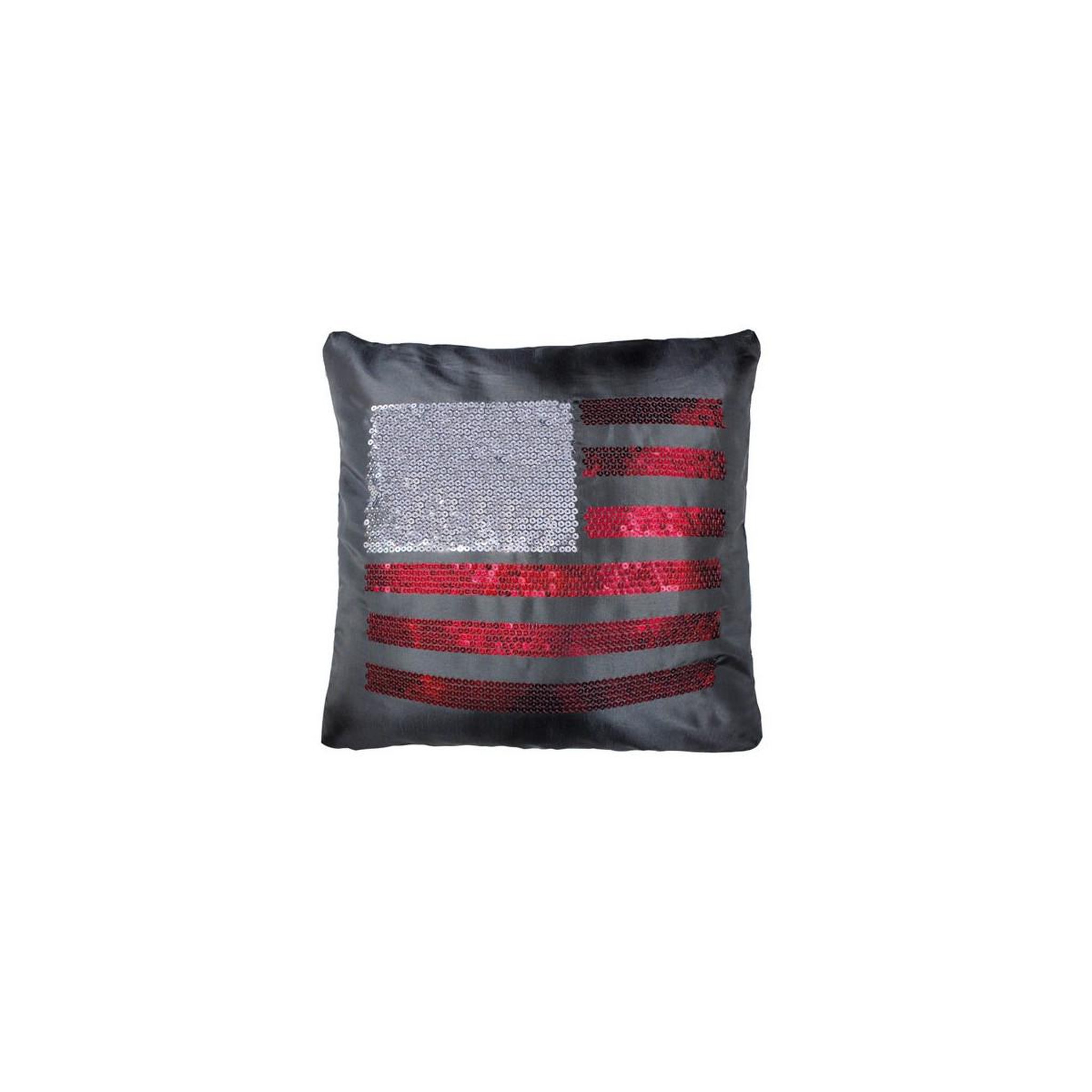 Douceur d'Intérieur Housse de coussin  strass  40x40cm us flag