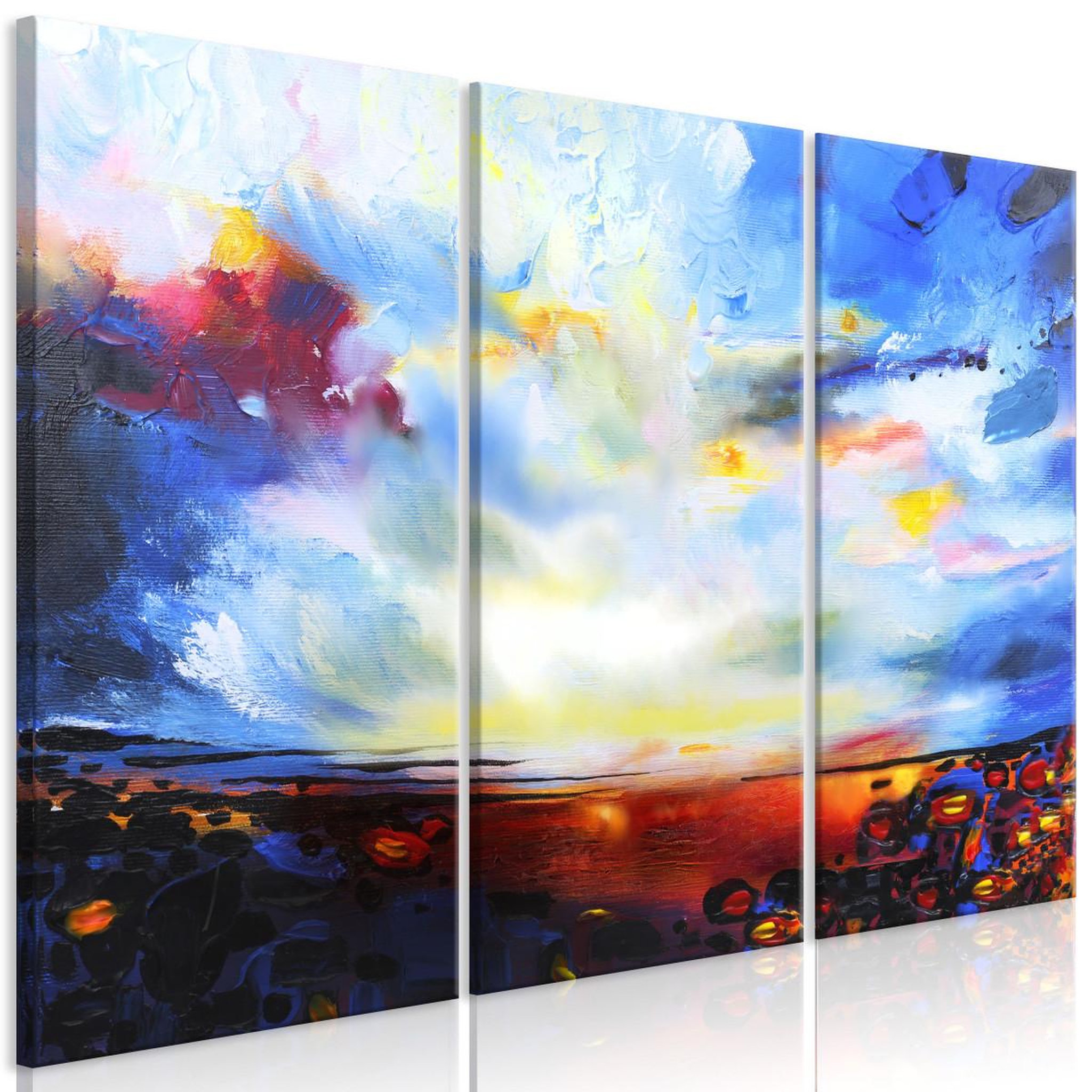 Voir la diapositive 1 : Paris Prix Tableau Imprimé 3 Panneaux  Colourful Sky