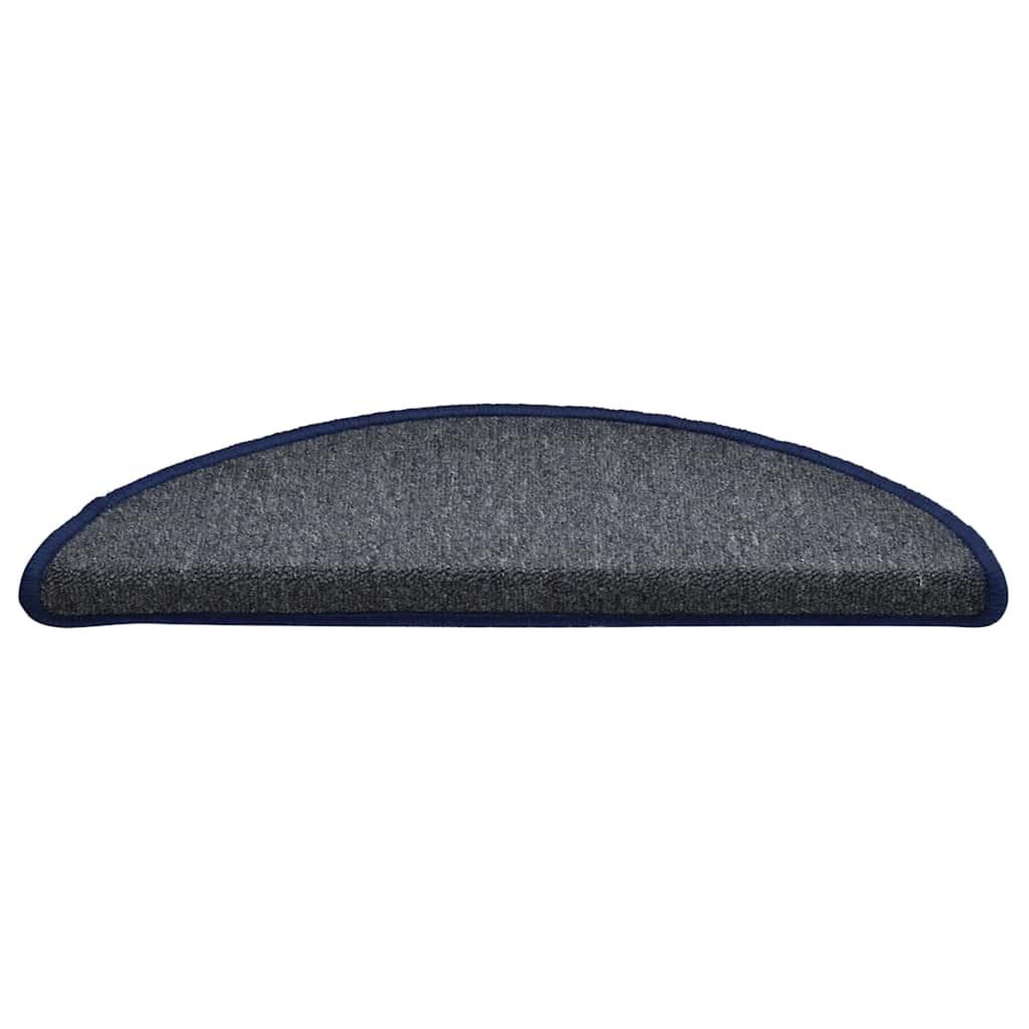 Voir la diapositive 3 : VIDAXL Tapis d'escalier 30 pcs gris fonce et bleu 56x17x3 cm