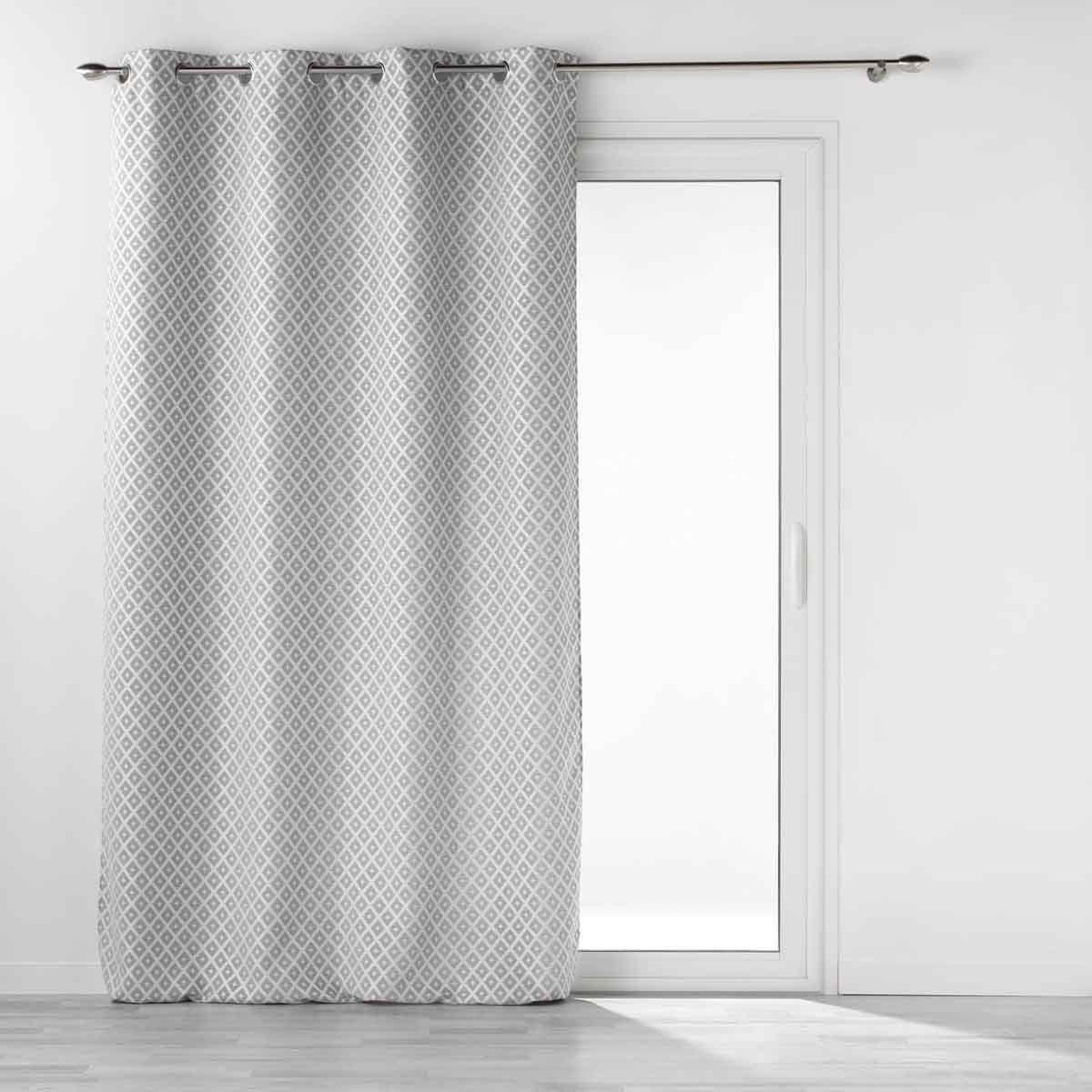 Douceur d'Intérieur Rideau à œillets  mariella  140x260cm gris