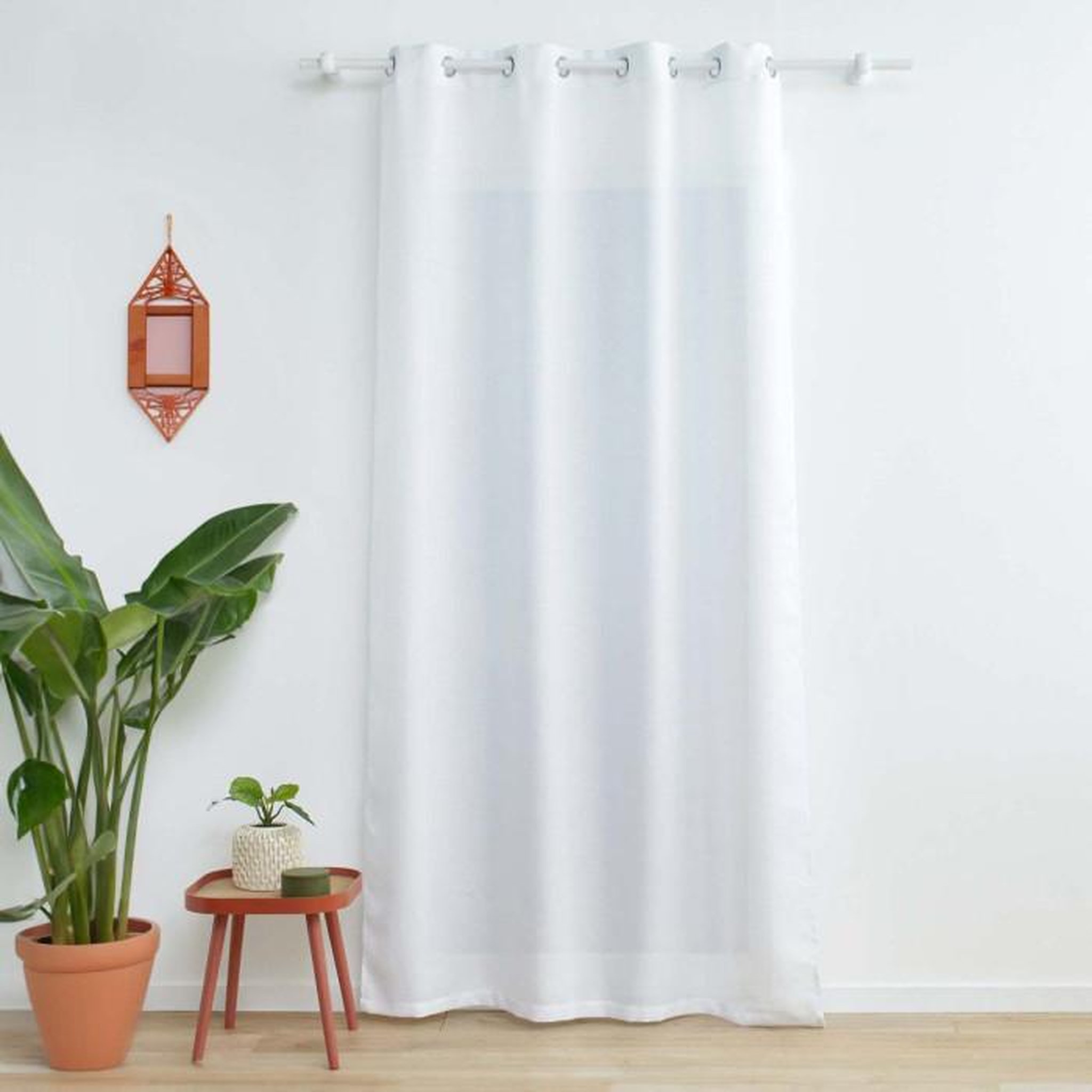 Voir la diapositive 4 : Douceur d'Intérieur Rideau à œillets  zeline  140x260cm blanc