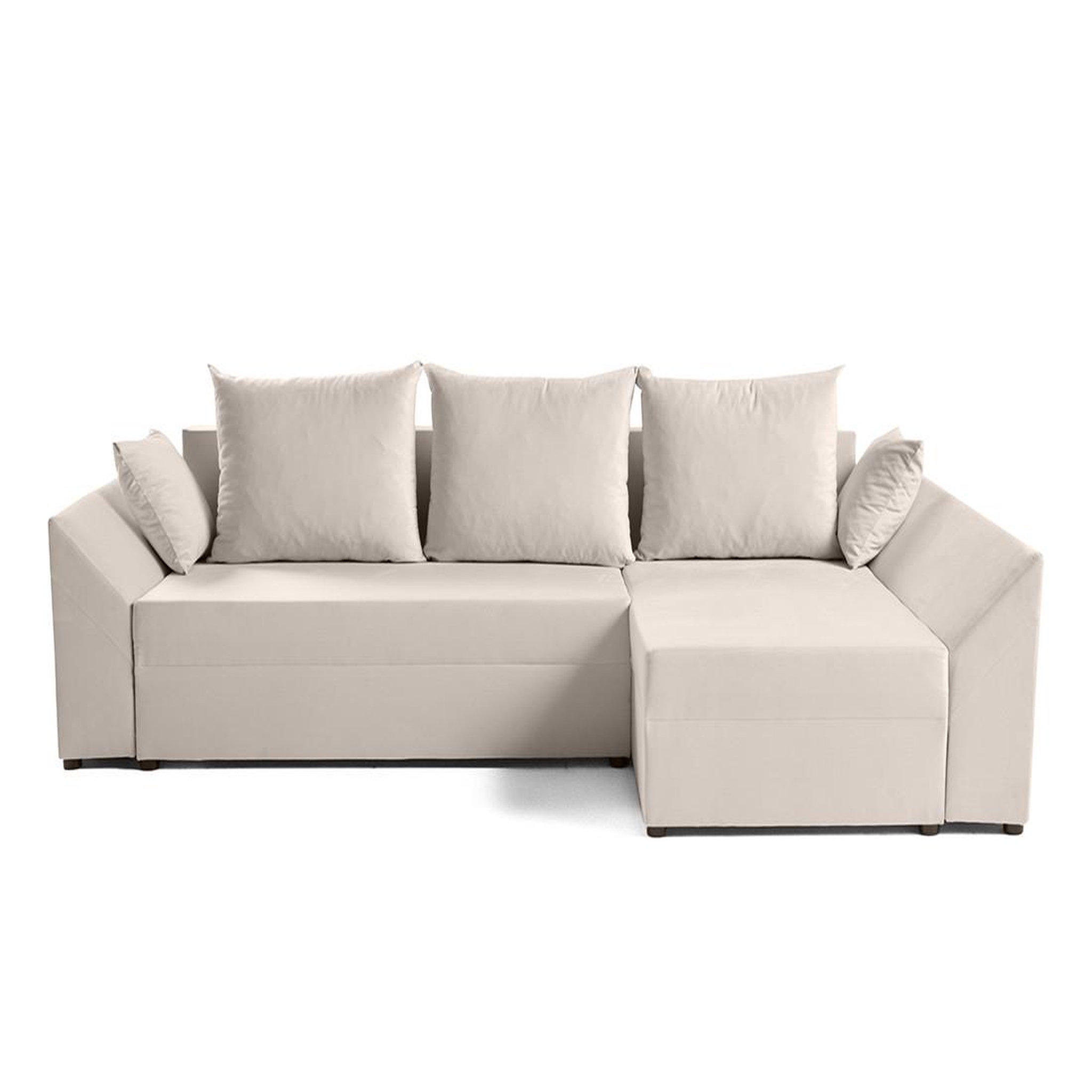 Voir la diapositive 1 : BEST MOBILIER Mike - canapé d'angle réversible - 4 places - convertible avec coffre - en velours