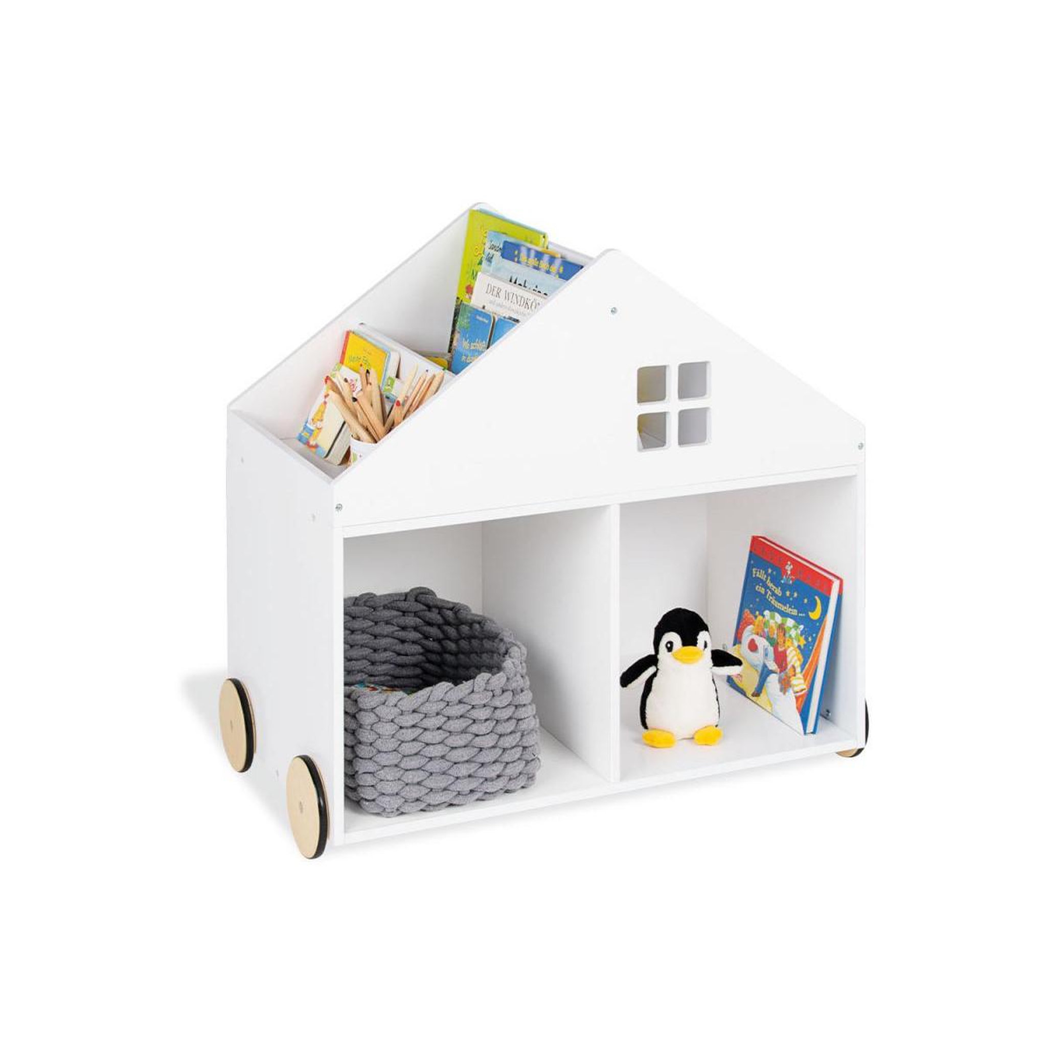 Voir la diapositive 2 : Pinolino Bibliothèque mobile 'Hus' Blanc