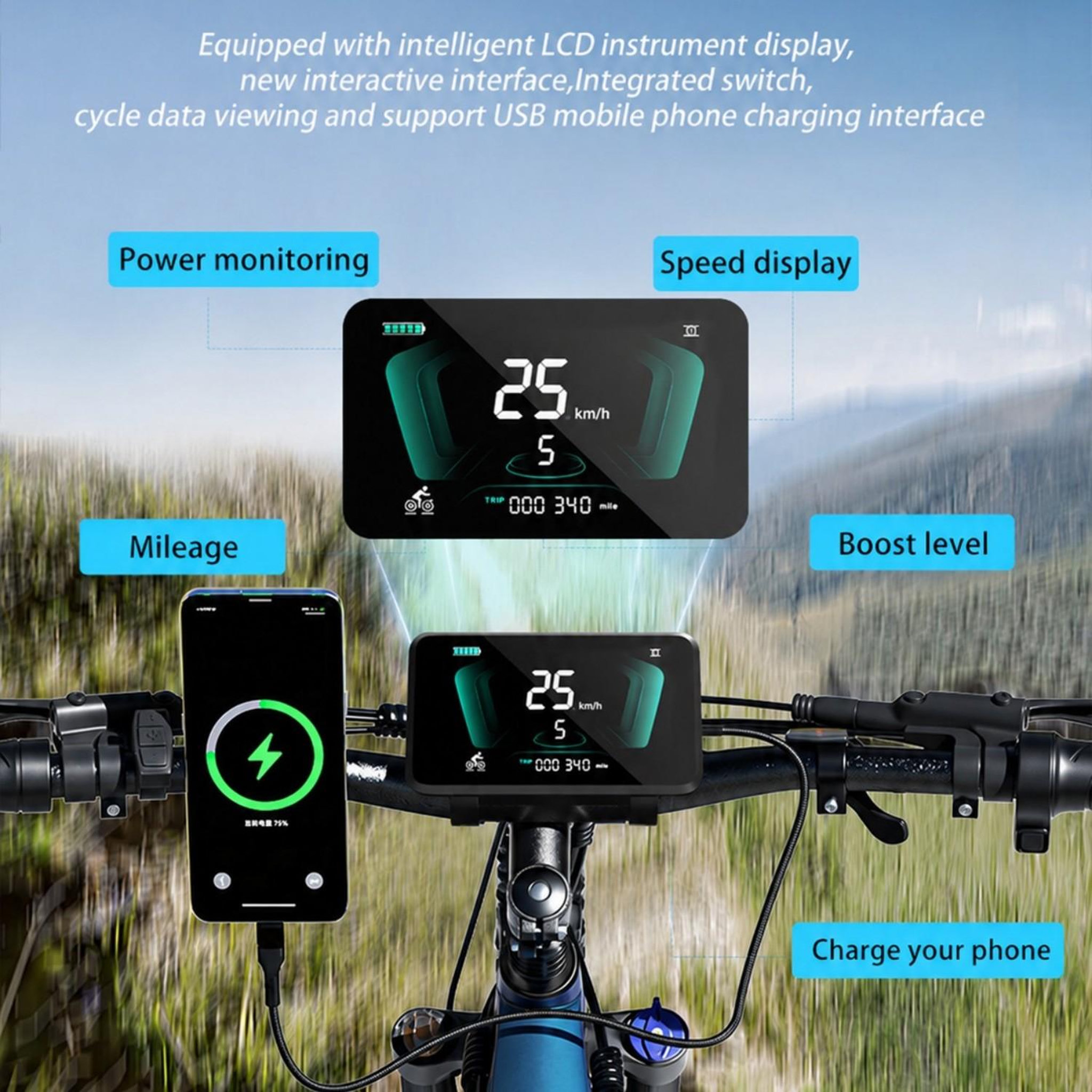 Voir la diapositive 6 : PULUMA Vélo électrique tout-terrain PULUMA PH001, cadre souple, moteur 500 W, batterie 48 V 20 Ah