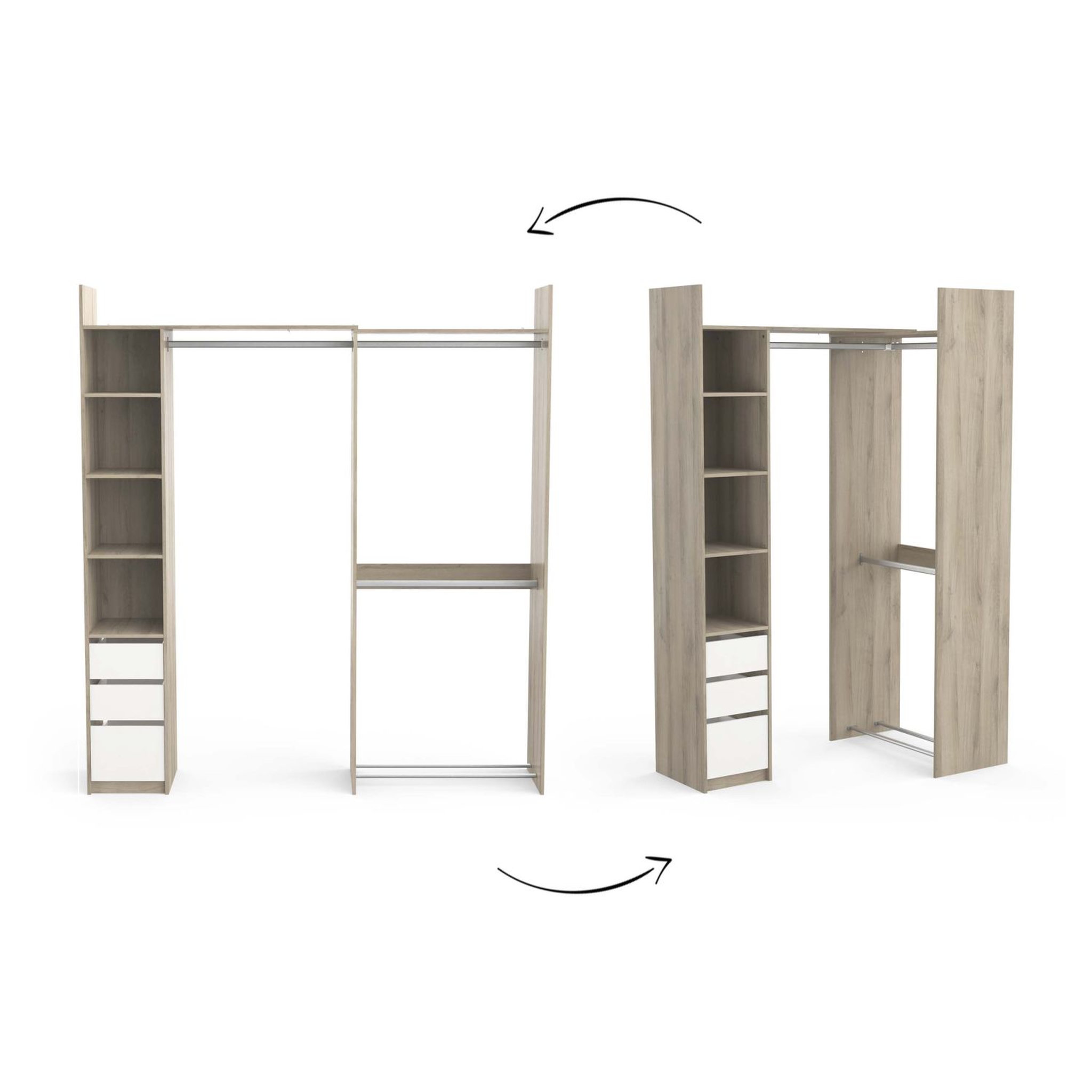 Voir la diapositive 6 : Kit placard adaptable droit ou d'angle WIND