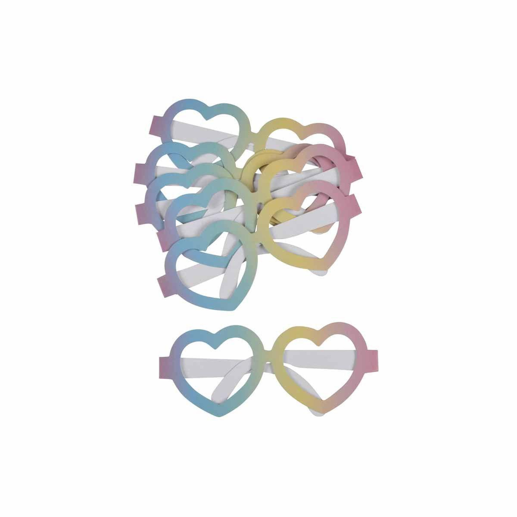 HOMEA Lot de 6 paires de lunettes  nuage rainbow  multicolore