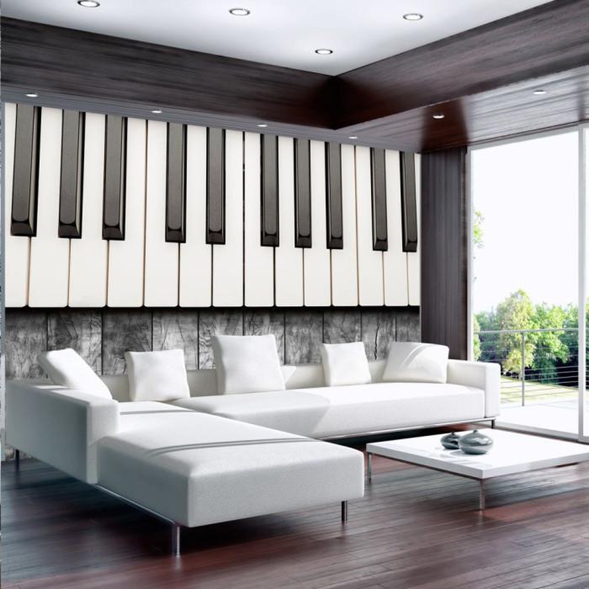 Paris Prix Papier Peint  Inspired By Chopin Grey Wood. Coloris disponibles : Multicolore
