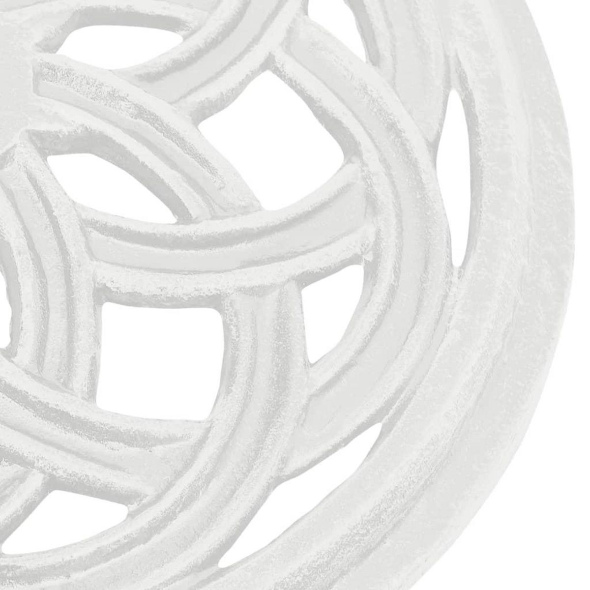 VIDAXL Socle de parasol Blanc 44x44x31 cm Fonte