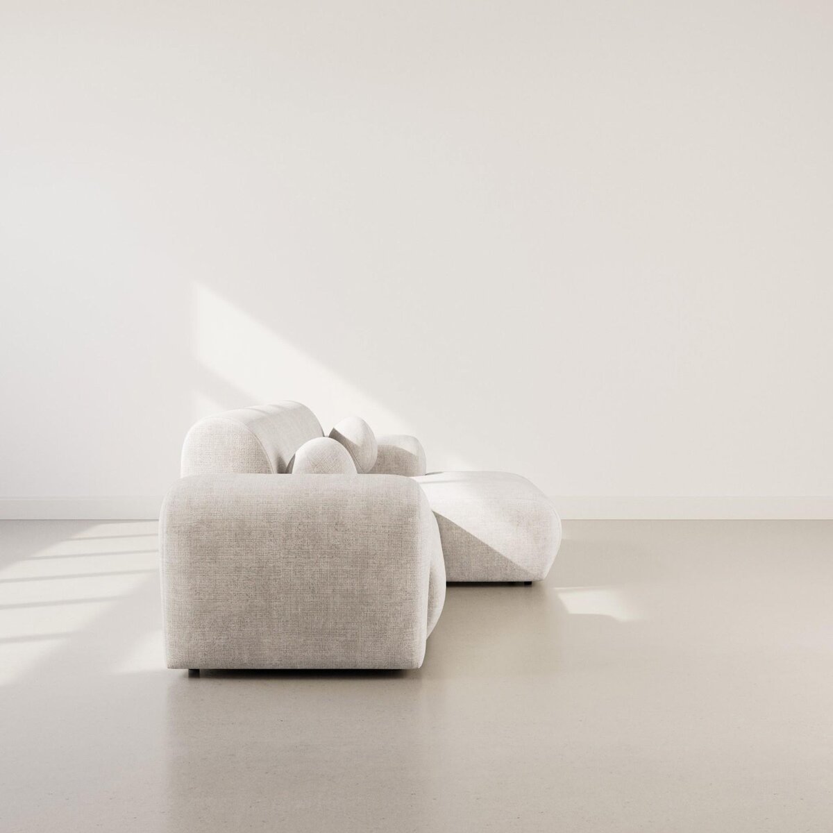 LISA DESIGN Louise - canapé d'angle droit 4 places en velours texturé