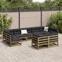 Voir la diapositive 3 : VIDAXL Salon de jardin 9 pcs avec coussins bois de pin impregne