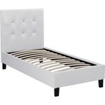 Habitat et Jardin Lit simple en pvc  Julia  - 90 x 190 cm - Blanc