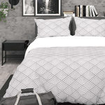 SOLEIL D'OCRE Parure housse de couette 3D microfibre LAYA, par Soleil d'Ocre. Coloris disponibles : Gris