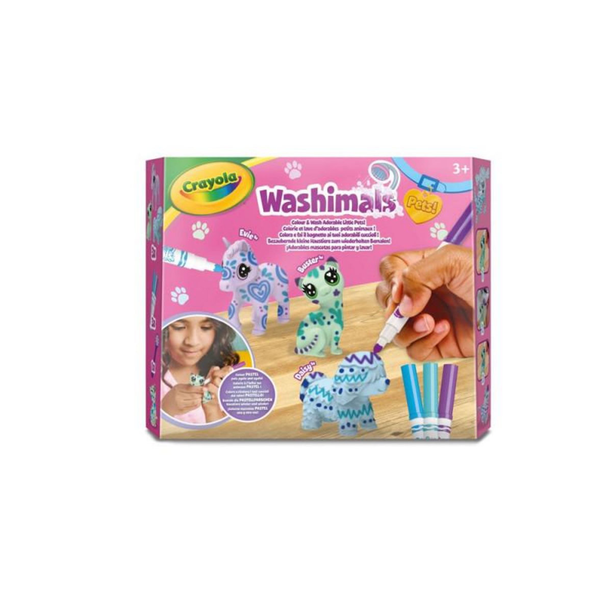 Crayola Jeu créatif Crayola Washimals Coffret 3 animaux pastel
