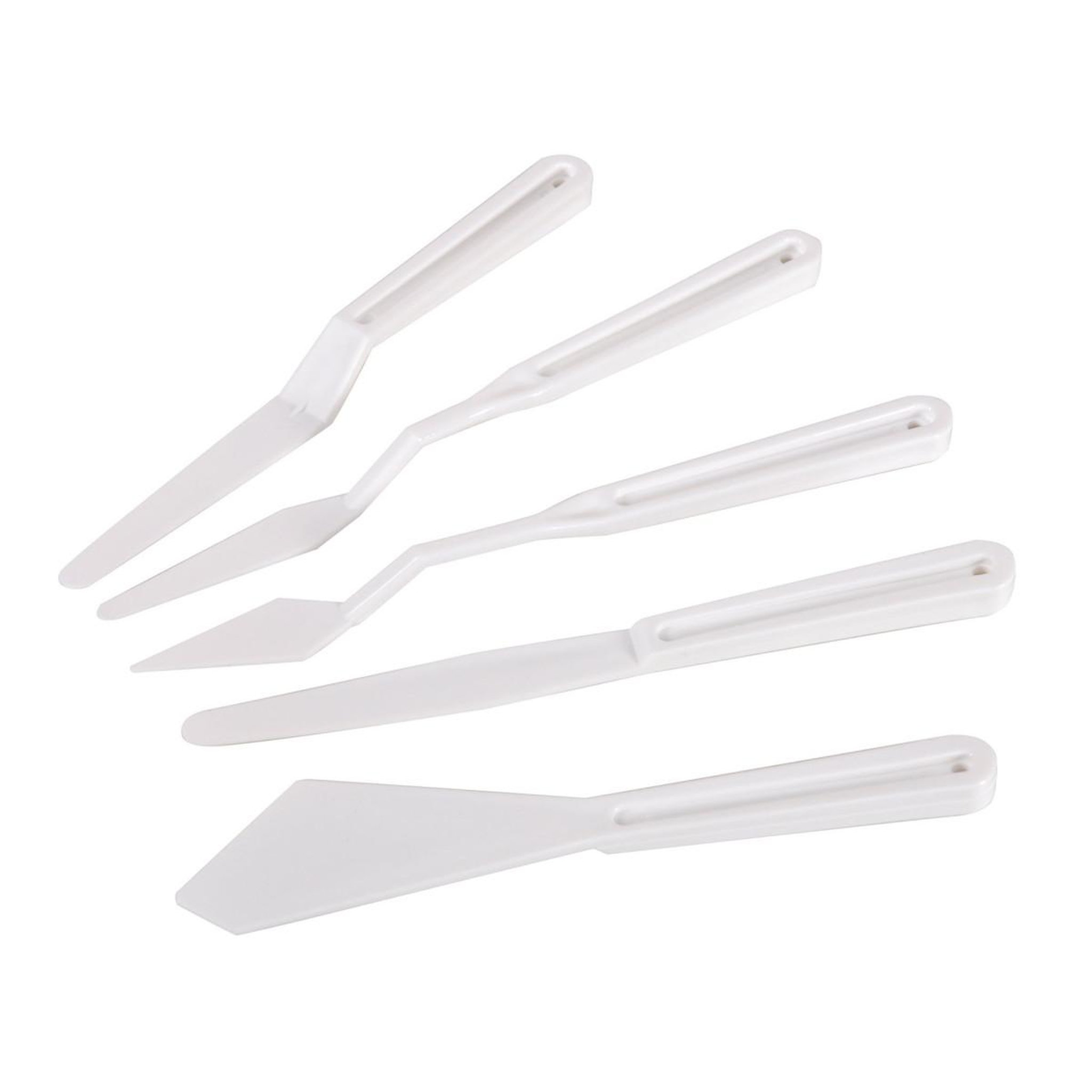 HOMEA Lot de 5 Couteaux à Peindre  Set  20cm Blanc