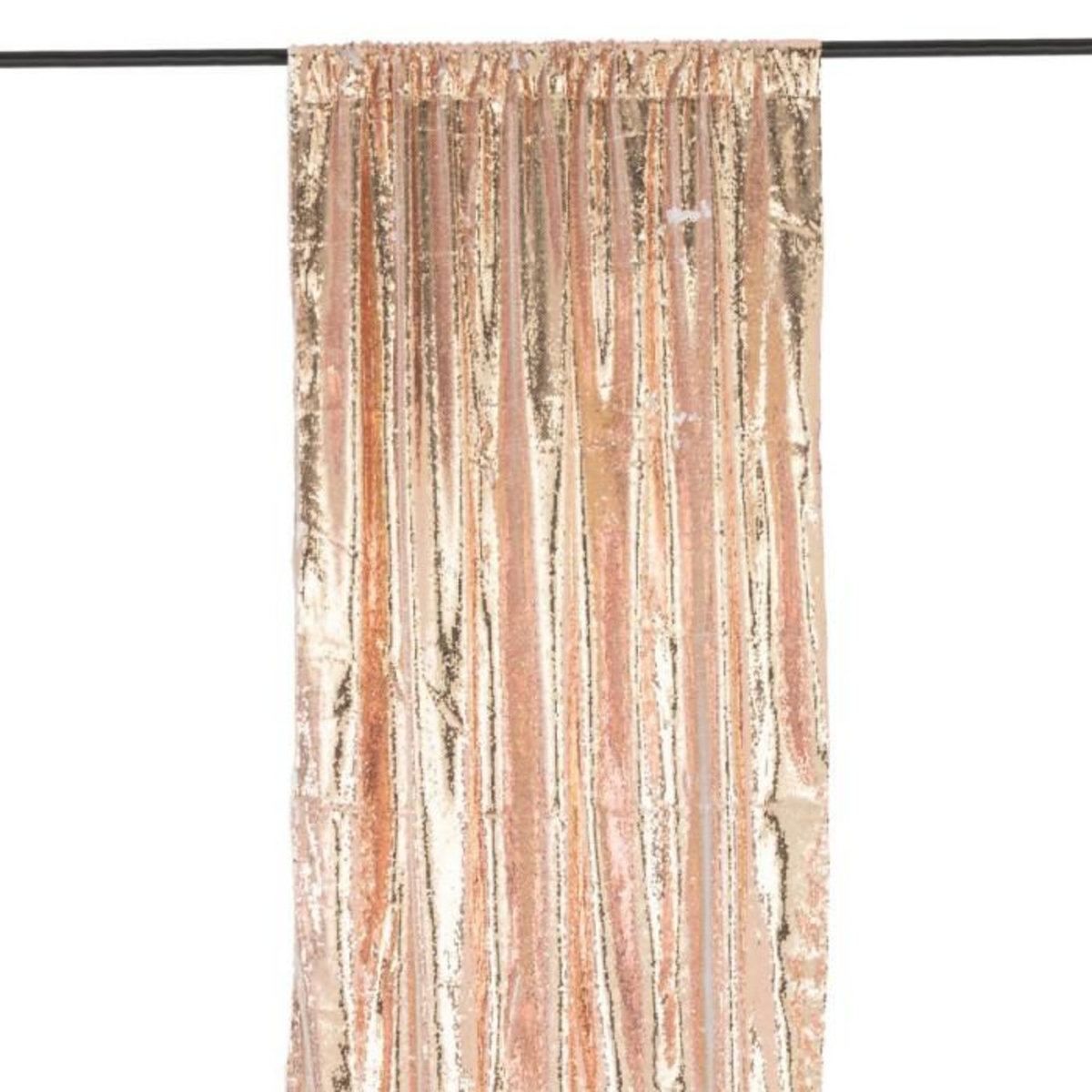 Paris Prix Rideau à Passants  Sequin  125x250cm Champagne & Blanc