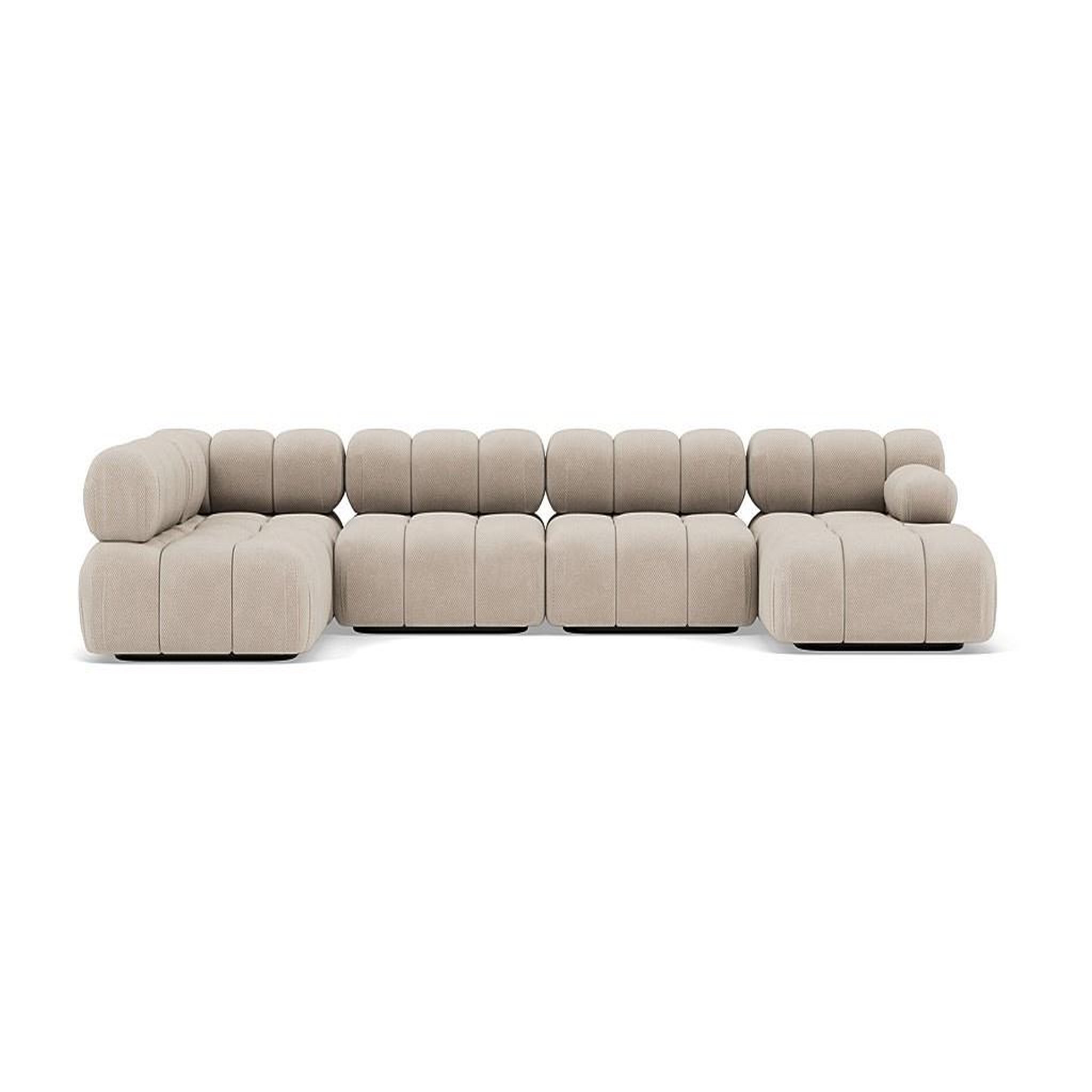 Voir la diapositive 1 : LISA DESIGN Ruby - canapé panoramique modulable d'angle gauche 7 places en velours texturé