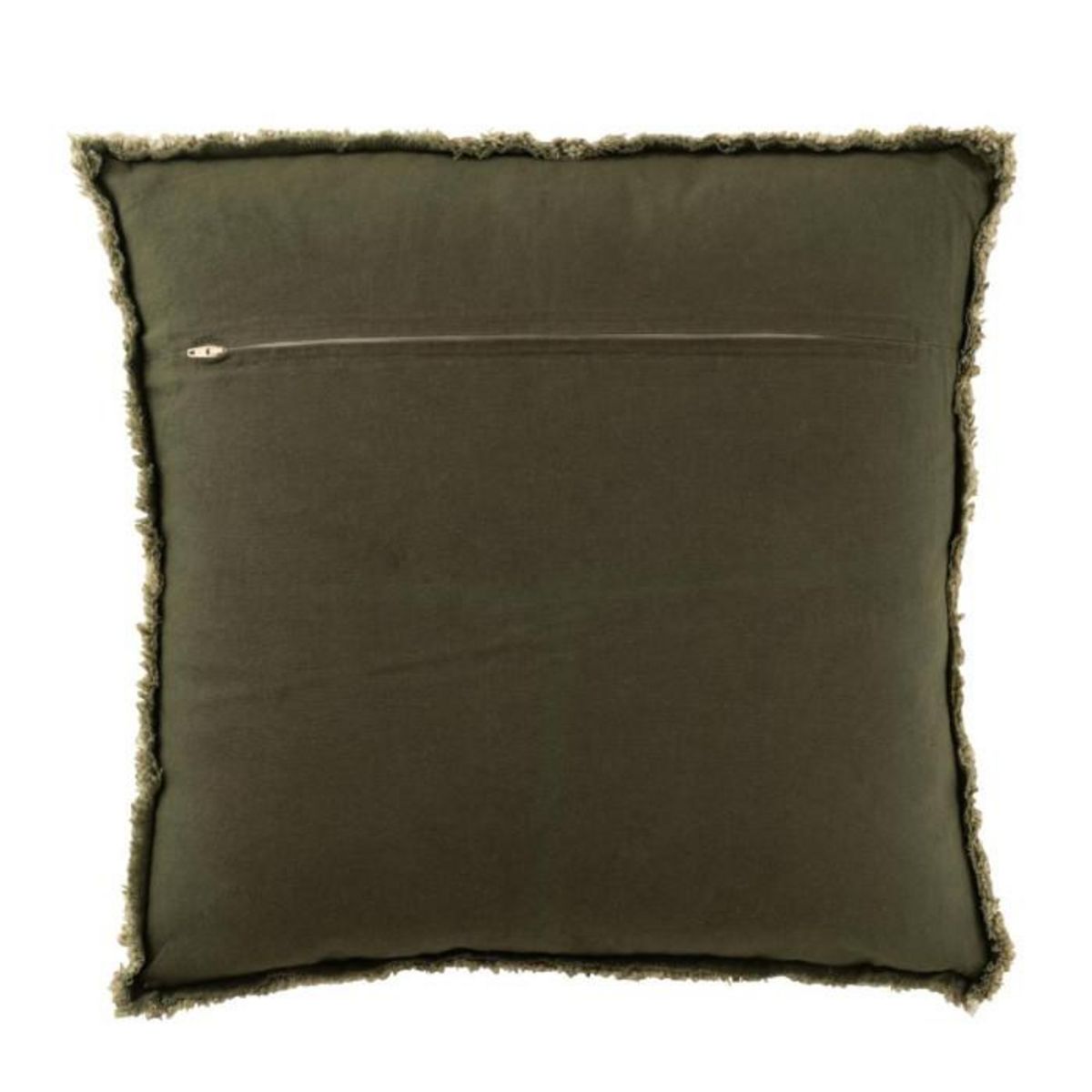 Paris Prix Coussin Déco  Effiloché  45x45cm Vert