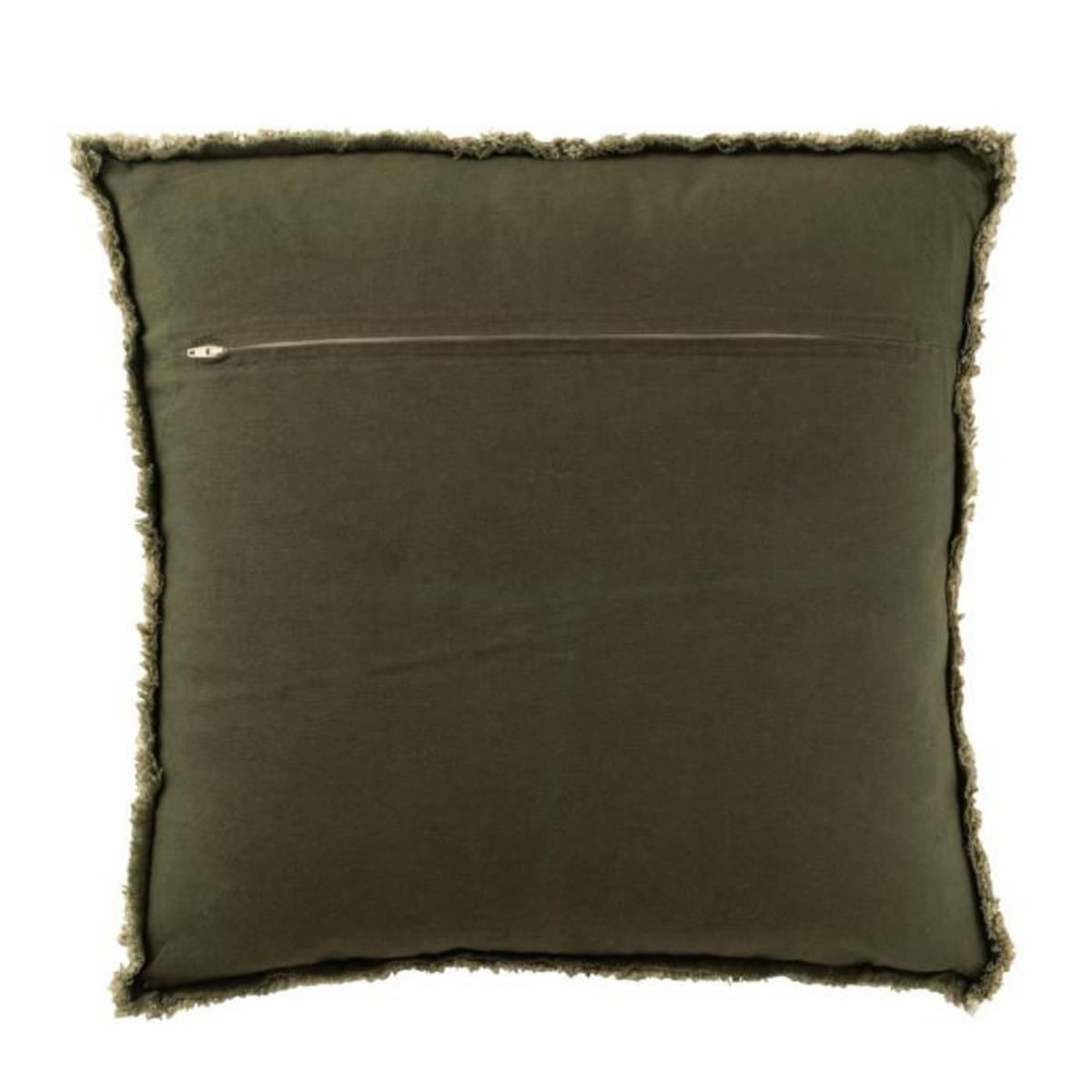 Paris Prix Coussin Déco  Effiloché  45x45cm Vert