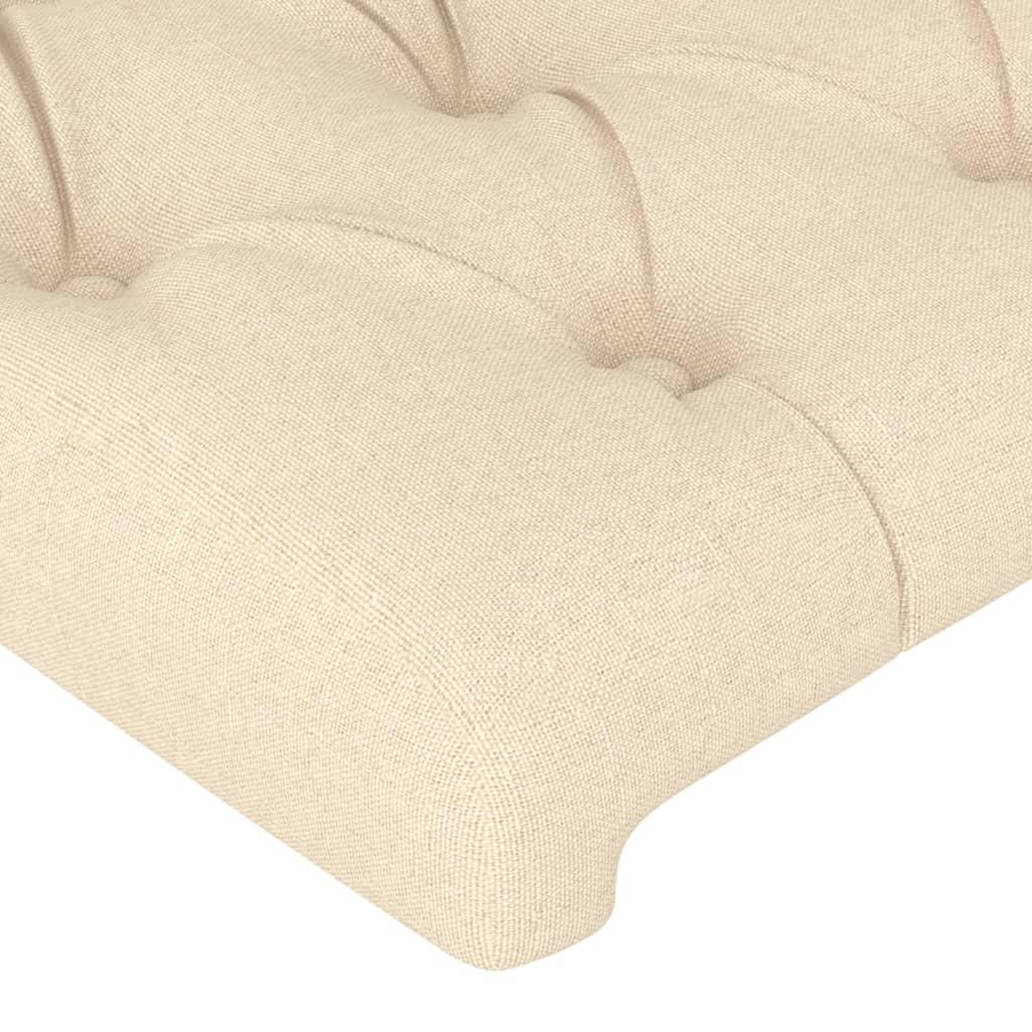 Voir la diapositive 5 : VIDAXL Tete de lit avec oreilles Creme 83x23x78/88 cm Tissu