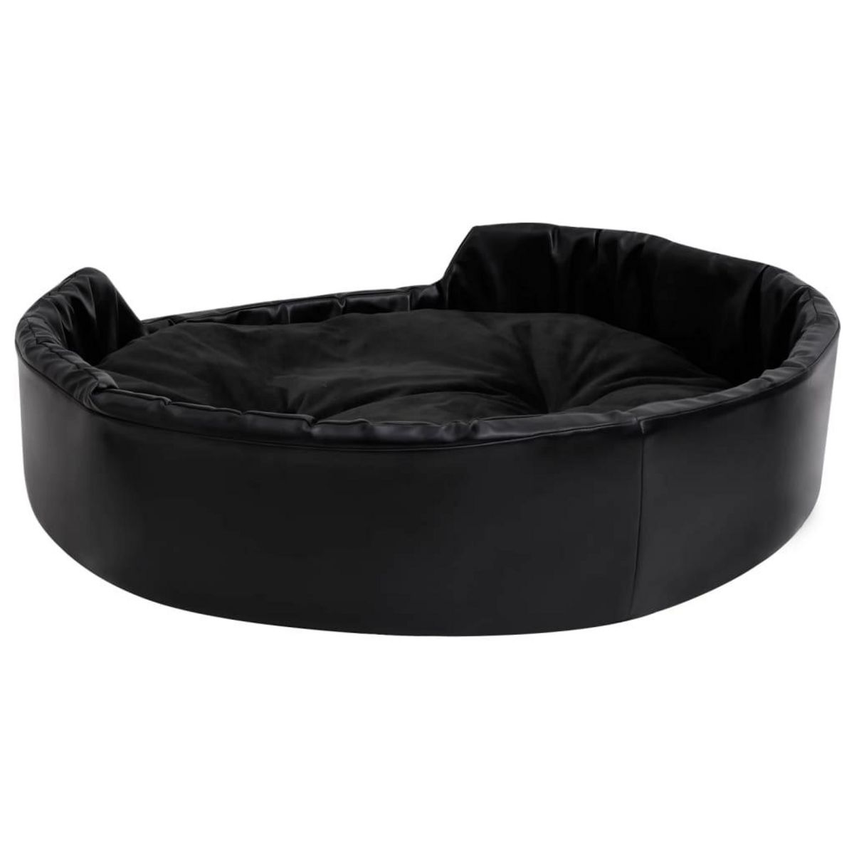 VIDAXL Lit pour chiens Noir 90x79x20 cm Peluche et similicuir