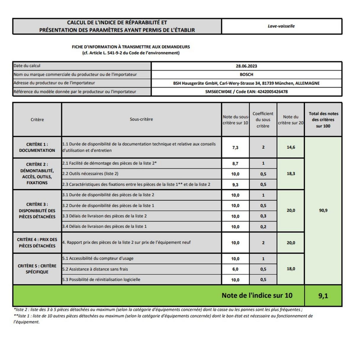 BOSCH Lave-vaisselle 60cm 14 couverts 40db blanc - SMS6ECW04E