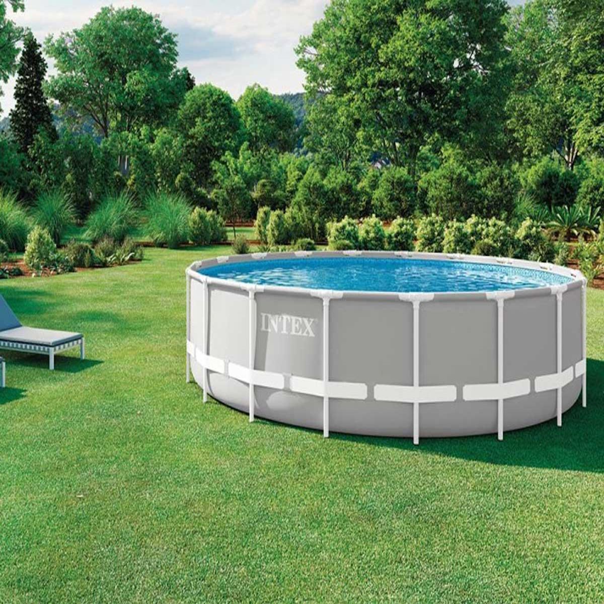 INTEX Piscine tubulaire Prism Frame ronde 5,49 x 1,22 m - Intex