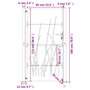 Voir la diapositive 6 : VIDAXL Portail de jardin 105x180 cm acier corten conception d'herbe