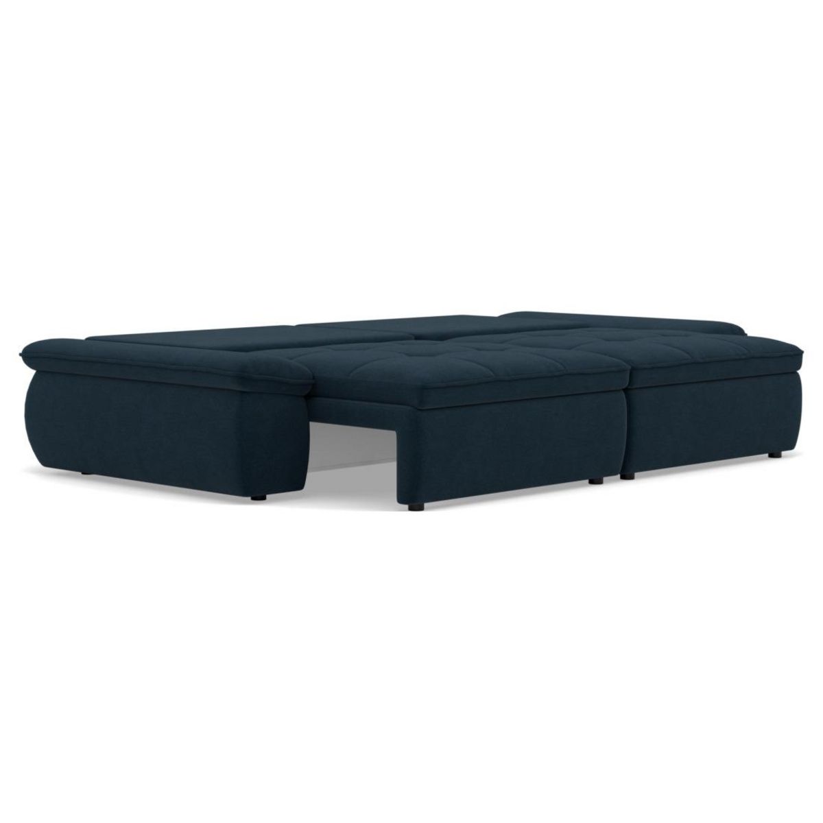 LISA DESIGN Elvona - canapé droit 3 places convertible avec coffre en tissu texturé