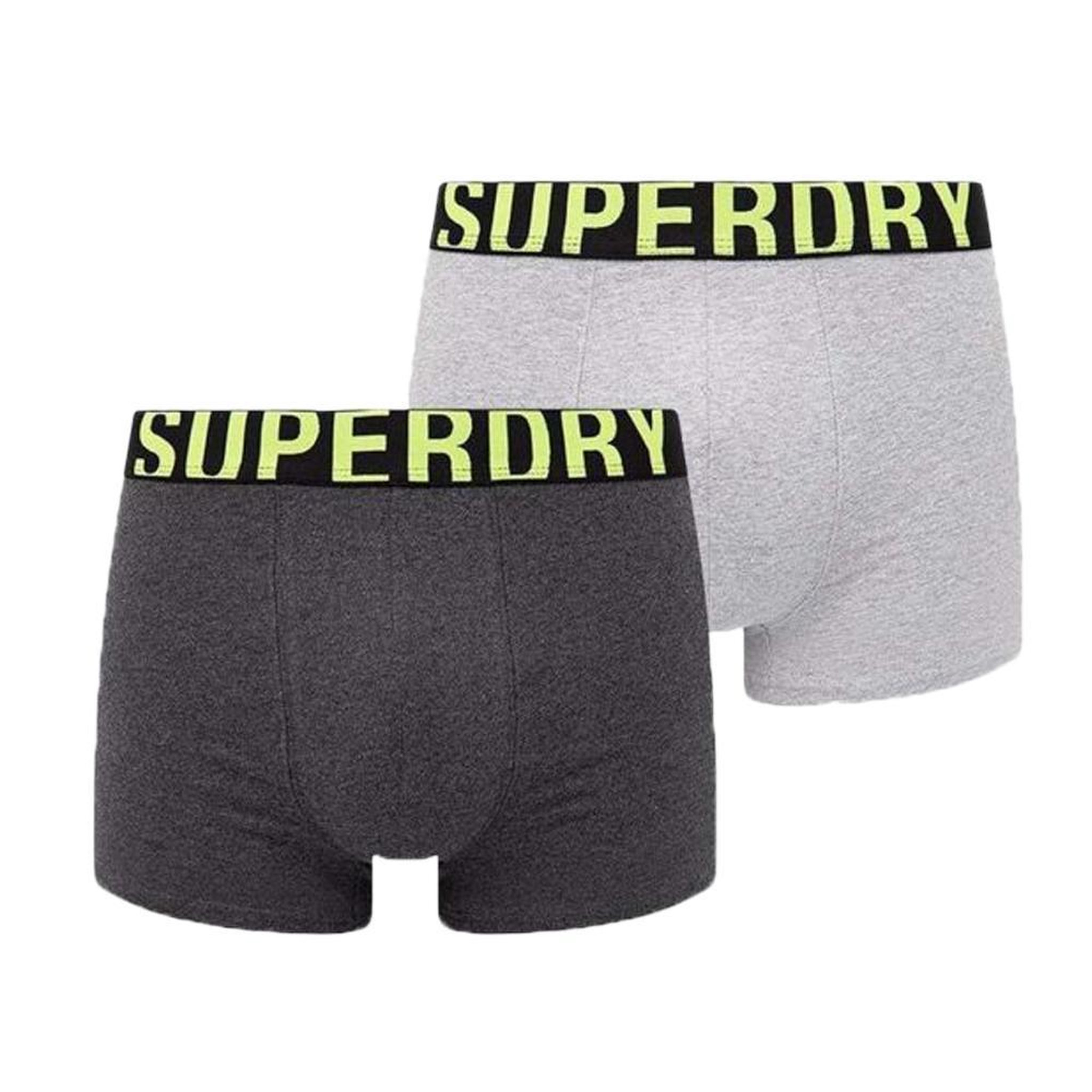 SUPERDRY x2 Boxers Gris/Jaune Homme Superdry M3110345A. Coloris disponibles : Jaune