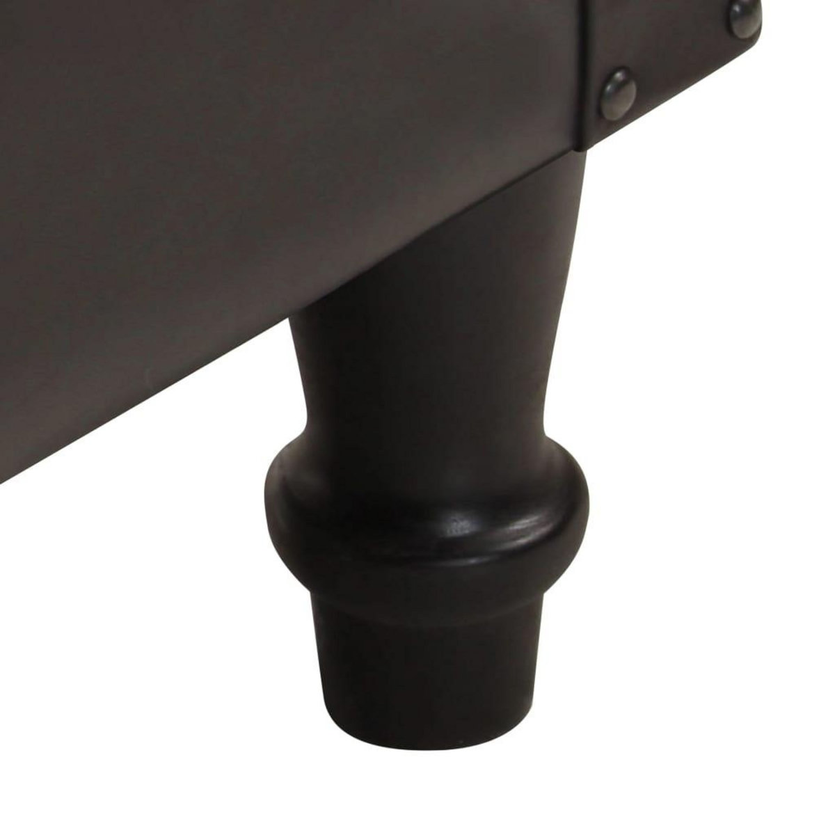 VIDAXL Chaise cabriolet Noir Cuir veritable et bois de manguier massif