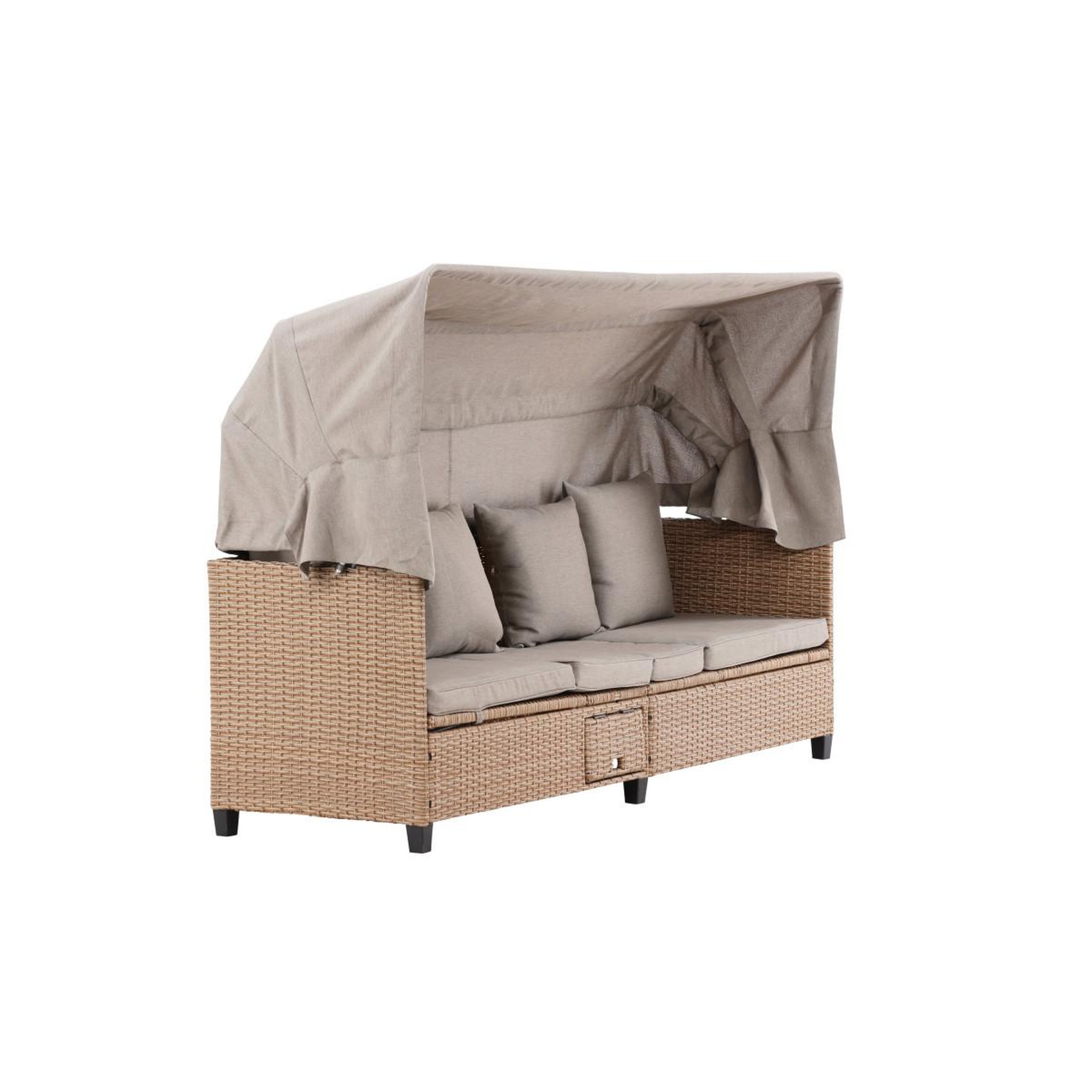 Voir la diapositive 2 : Paris Prix Canapé de jardin avec toit  nopy  200cm beige