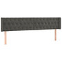 Voir la diapositive 2 : VIDAXL Tete de lit avec oreilles Gris fonce 203x16x78/88 cm Velours