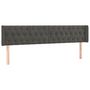 Voir la diapositive 2 : VIDAXL Tete de lit avec oreilles Gris fonce 203x16x78/88 cm Velours