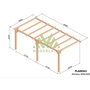Voir la diapositive 2 : JARDIDECO Pergola adossée en lamellé-collée Amiens 600 x 300 cm - Mardeland