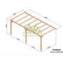 Voir la diapositive 2 : JARDIDECO Pergola adossée en lamellé-collée Amiens 600 x 300 cm - Mardeland