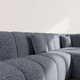 Voir la diapositive 4 : LISA DESIGN Curtis - canapé d'angle droit 4 places sans accoudoir en tissu texturé