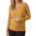 MAMALICIOUS T shirt de Grossesse Manches  ongues  Mamalicious Emma. Coloris disponibles : Jaune