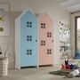Voir la diapositive 2 : Paris Prix Pack - 2 Armoires Enfant  Casami Bruges  171cm Bleu & Rose