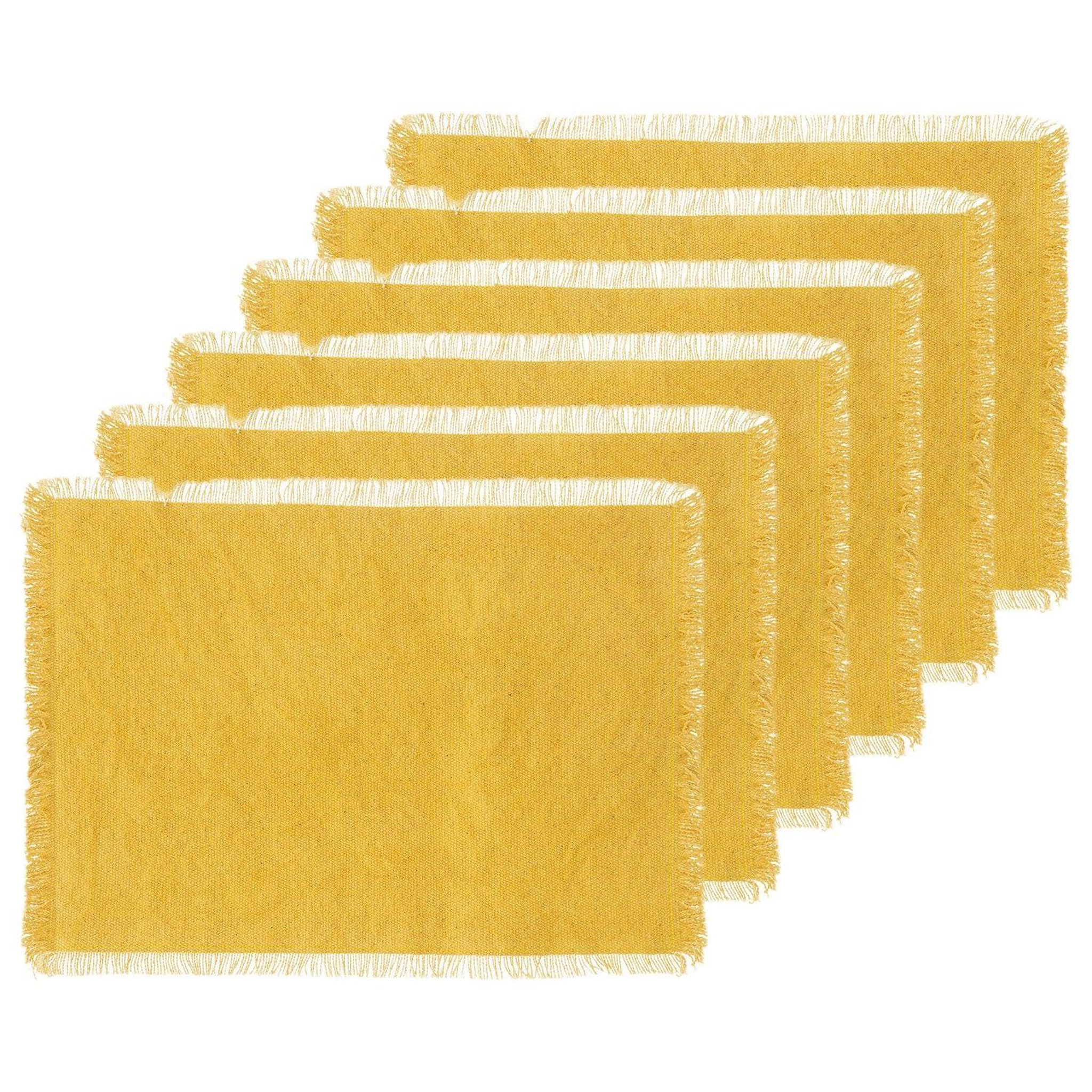 Voir la diapositive 1 : TOILINUX Lot de 6 Sets de table Maha en coton