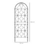Voir la diapositive 3 : OUTSUNNY Treillis de jardin effet fer forgé - lot de 2 supports pour plantes grimpantes - 50 x 150 cm - métal époxy noir
