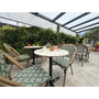 Voir la diapositive 4 : Paris Prix Ensemble Table de Jardin en Terrazzo & 2 Chaises  Bistro  60cm Vert