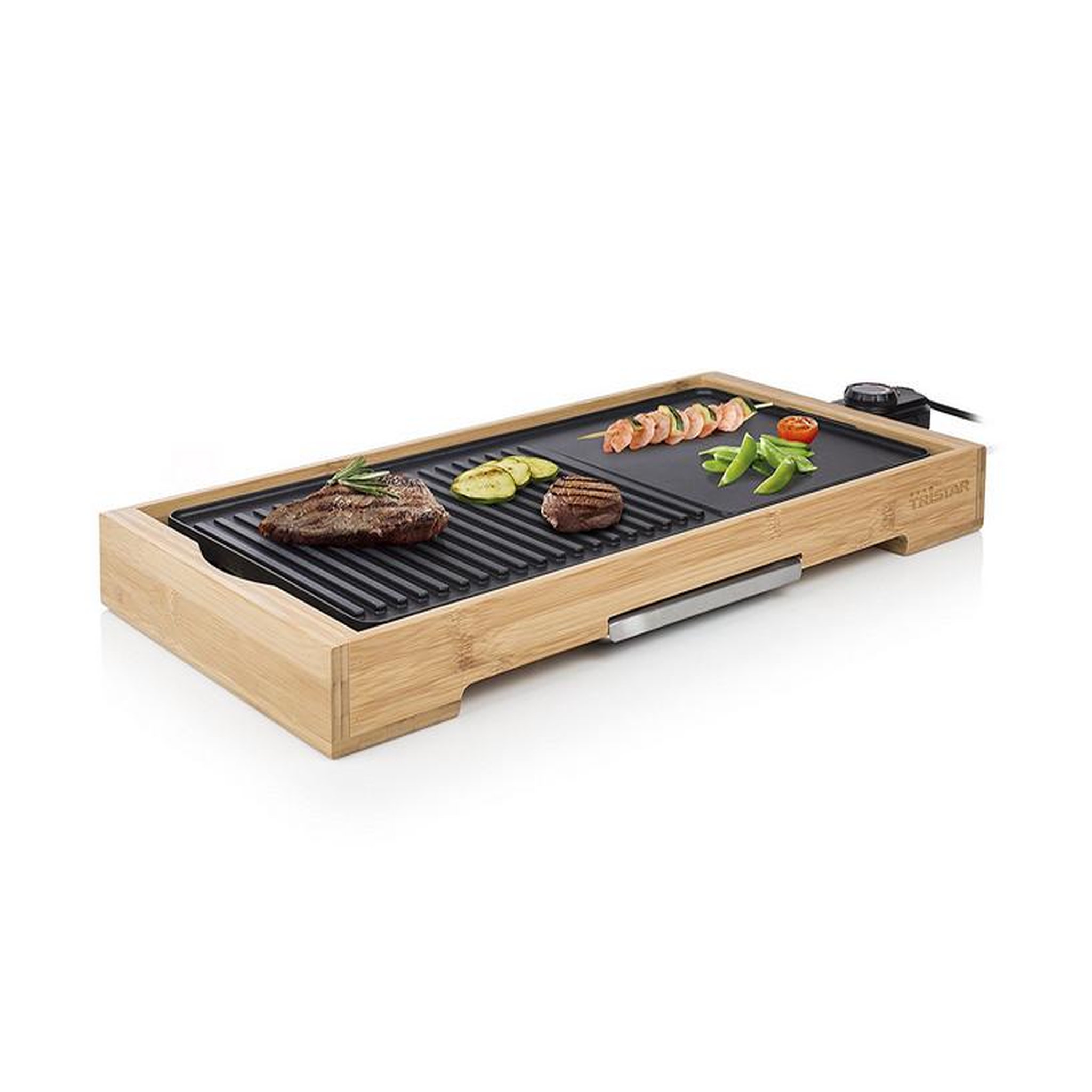 Voir la diapositive 4 : TRISTAR Plancha gril électrique 2200w 51x25,4cm - BP-2641
