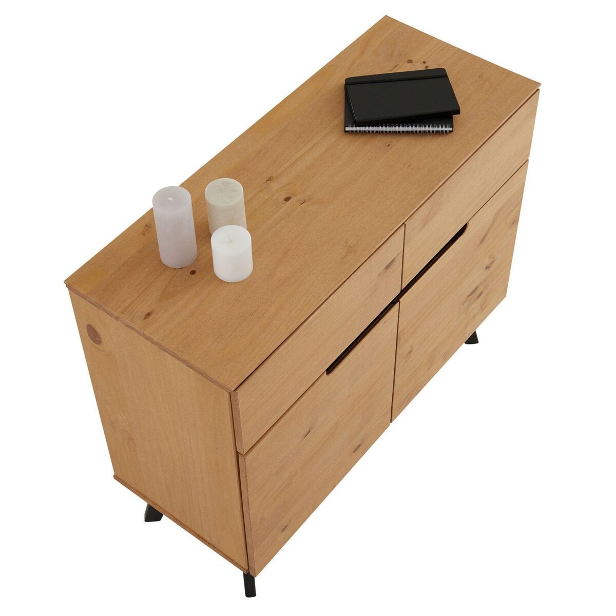 IDIMEX Buffet TIBOR, 2 tiroirs et 2 portes