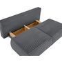 Voir la diapositive 3 : BEST MOBILIER Marvin - canapé 3 places convertible et coffre en fausse fourrure côtelée avec 2 coussins boule inclus